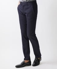 MNLTX55190 MICHEL KLEIN HOMME(ミッシェルクラン オム) プレビアシャンブレースラックスパンツ 撥水 ネイビー