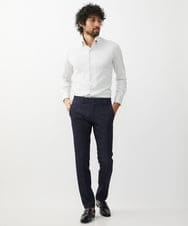 MNLTX55190 MICHEL KLEIN HOMME(ミッシェルクラン オム) プレビアシャンブレースラックスパンツ 撥水 ネイビー