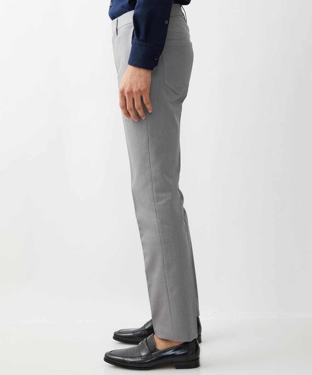 MNLTX55190 MICHEL KLEIN HOMME(ミッシェルクラン オム) プレビアシャンブレースラックスパンツ 撥水 グレー