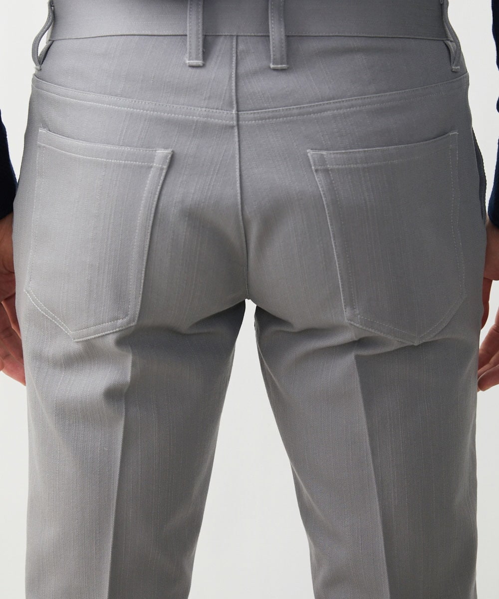 MNLTX55190 MICHEL KLEIN HOMME(ミッシェルクラン オム) プレビアシャンブレースラックスパンツ 撥水 グレー