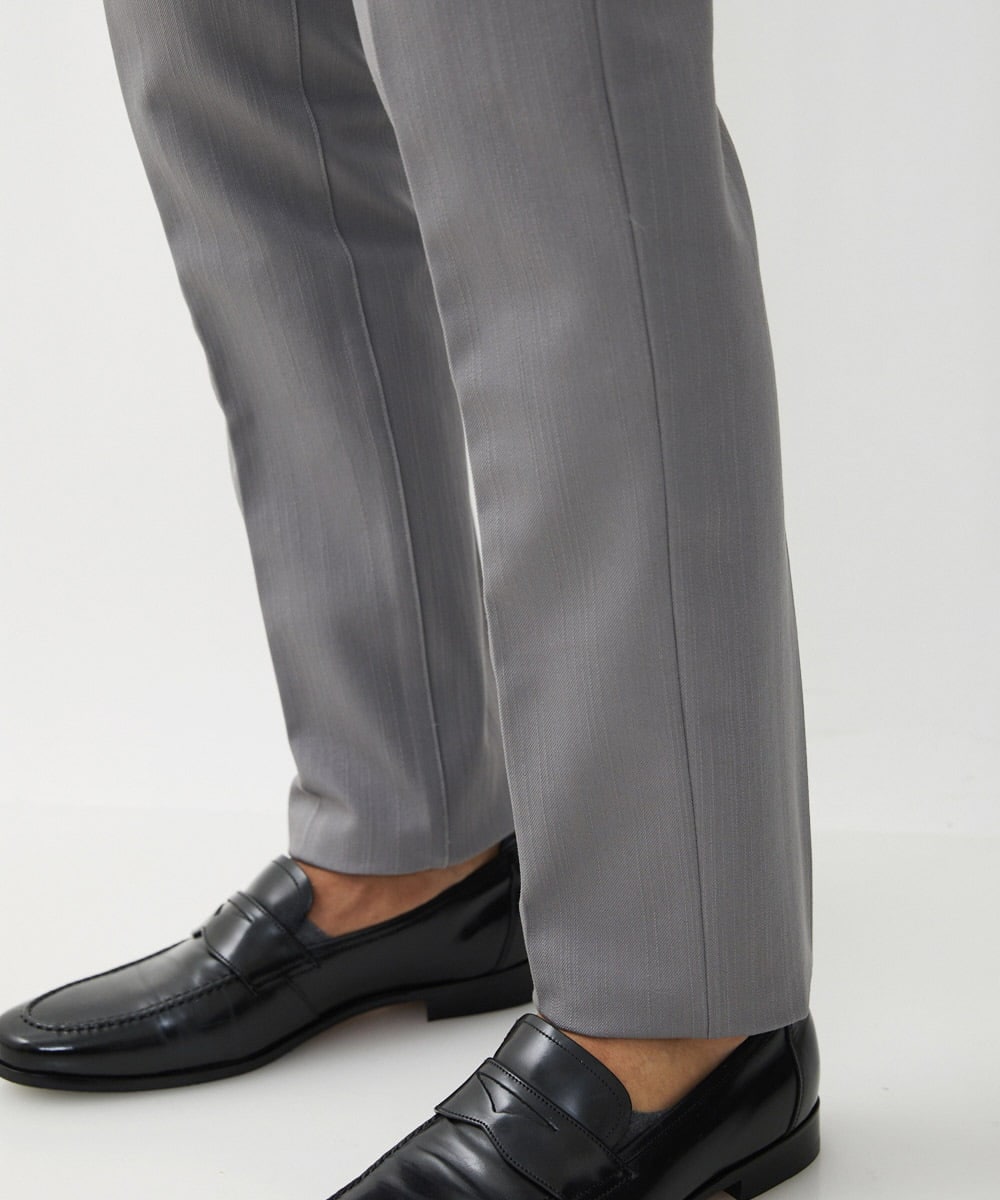 MNLTX55190 MICHEL KLEIN HOMME(ミッシェルクラン オム) プレビアシャンブレースラックスパンツ 撥水 グレー