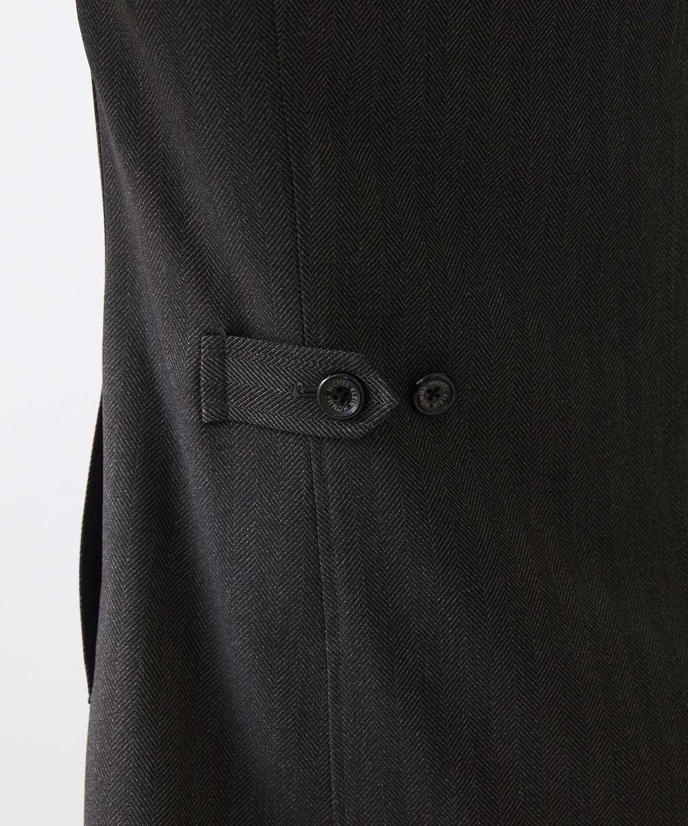 MNUAA01530 MICHEL KLEIN HOMME(ミッシェルクラン オム) ウール調スタンドカラーショートコート ダークグレー