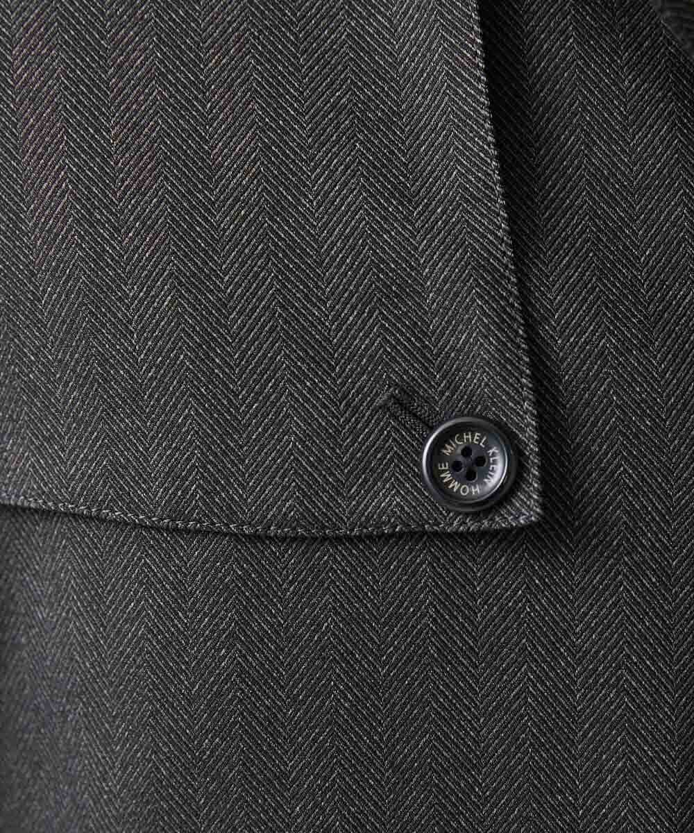 MNUAA01530 MICHEL KLEIN HOMME(ミッシェルクラン オム) ウール調スタンドカラーショートコート ダークグレー