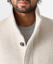 MNUAA13690 MICHEL KLEIN HOMME(ミッシェルクラン オム) へリンボン柄ウールコート ベージュ