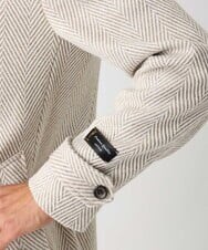 MNUAA13690 MICHEL KLEIN HOMME(ミッシェルクラン オム) へリンボン柄ウールコート ベージュ