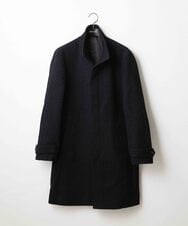MNUAA13690 MICHEL KLEIN HOMME(ミッシェルクラン オム) へリンボン柄ウールコート ブラック
