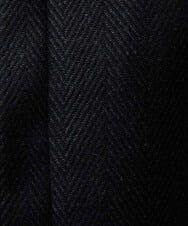 MNUAA13690 MICHEL KLEIN HOMME(ミッシェルクラン オム) へリンボン柄ウールコート ブラック