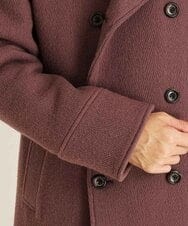 MNUAS36790 MICHEL KLEIN HOMME(ミッシェルクラン オム) ヘリンボンロング丈コート パープル