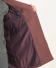 MNUAS36790 MICHEL KLEIN HOMME(ミッシェルクラン オム) ヘリンボンロング丈コート パープル