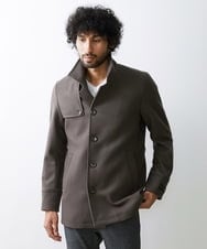 MNUAV11590 MICHEL KLEIN HOMME(ミッシェルクラン オム) スタンドカラーハーフコート ブラウン