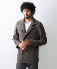 MNUAV11590 MICHEL KLEIN HOMME(ミッシェルクラン オム) スタンドカラーハーフコート ブラウン