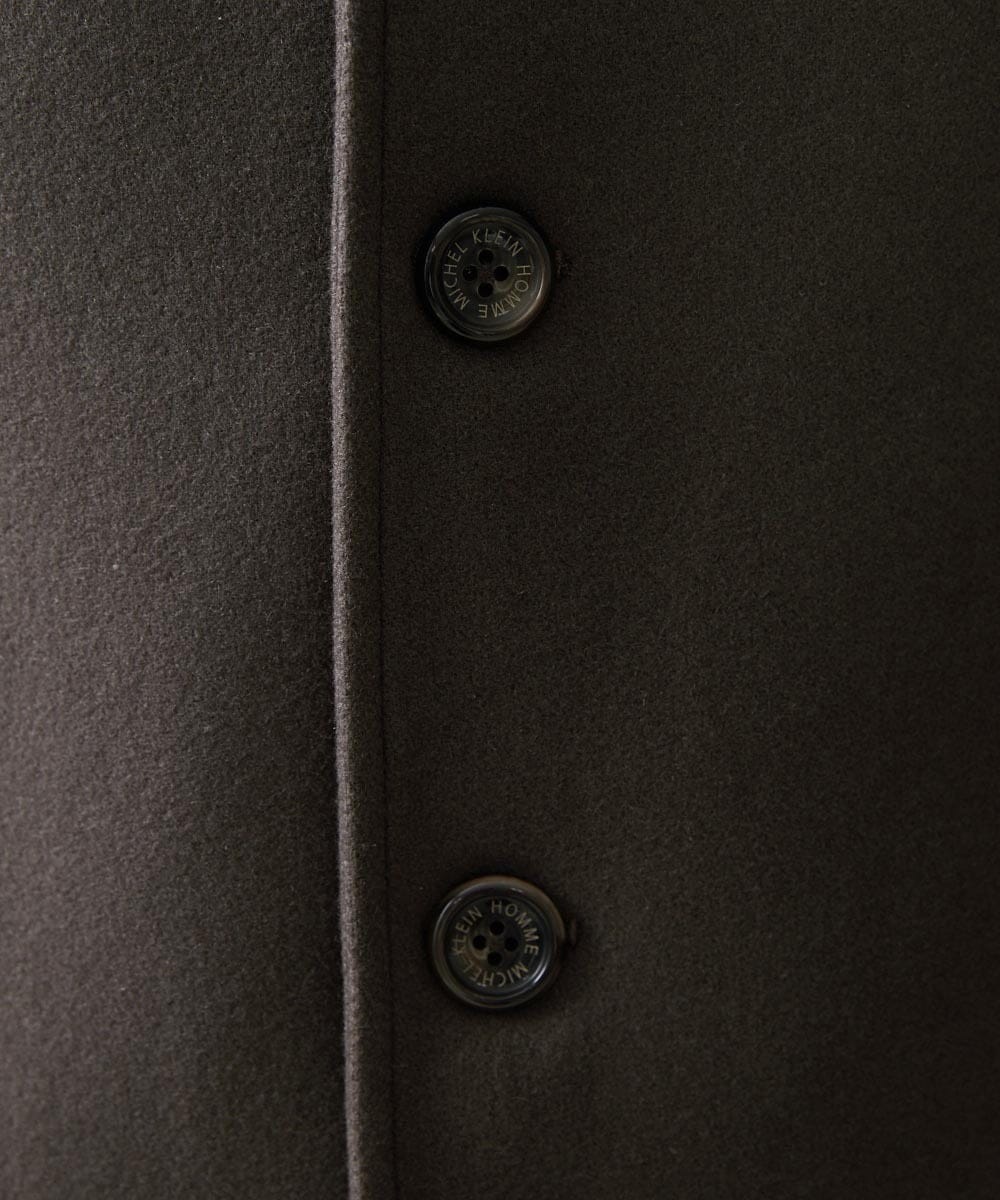 MNUAV11590 MICHEL KLEIN HOMME(ミッシェルクラン オム) スタンドカラーハーフコート ブラウン