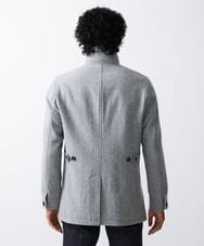 MNUAV11590 MICHEL KLEIN HOMME(ミッシェルクラン オム) スタンドカラーハーフコート グレー