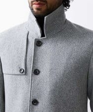 MNUAV11590 MICHEL KLEIN HOMME(ミッシェルクラン オム) スタンドカラーハーフコート グレー