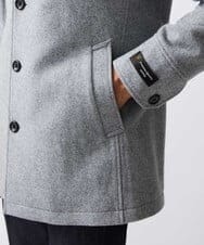MNUAV11590 MICHEL KLEIN HOMME(ミッシェルクラン オム) スタンドカラーハーフコート グレー