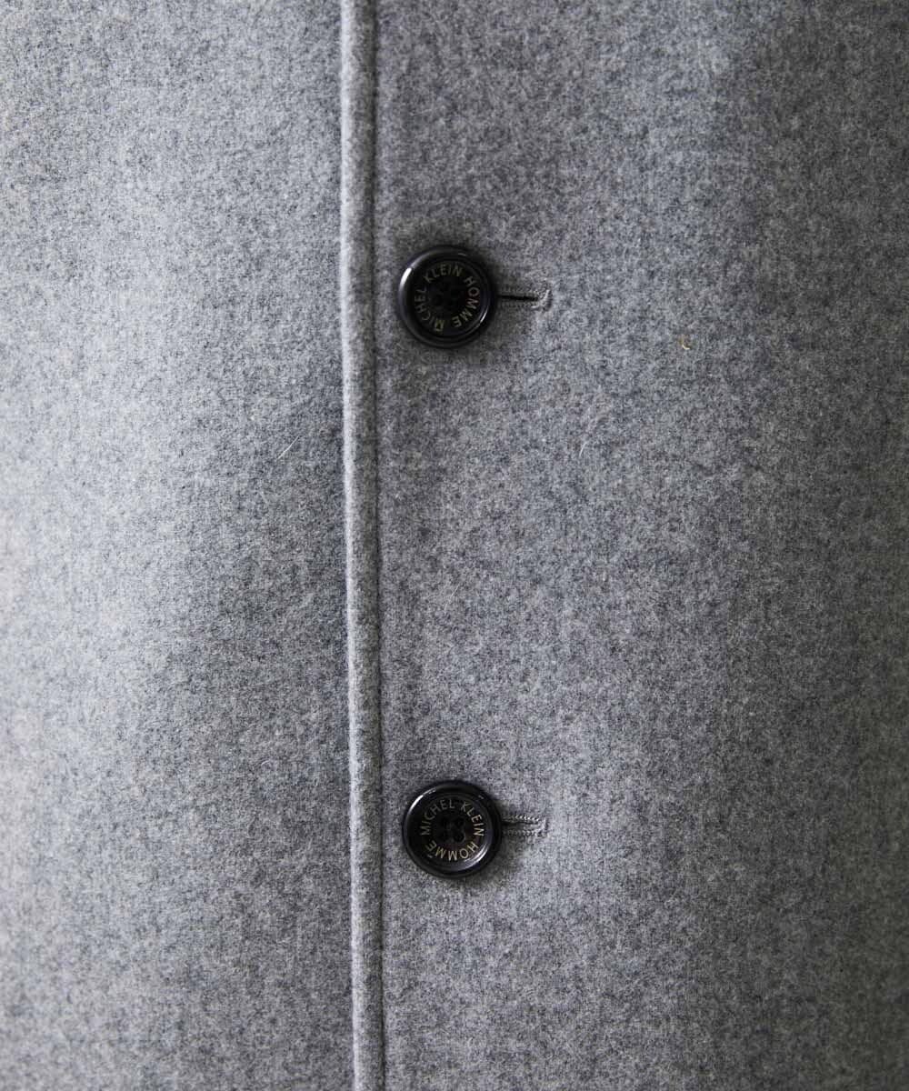 MNUAV11590 MICHEL KLEIN HOMME(ミッシェルクラン オム) スタンドカラーハーフコート グレー