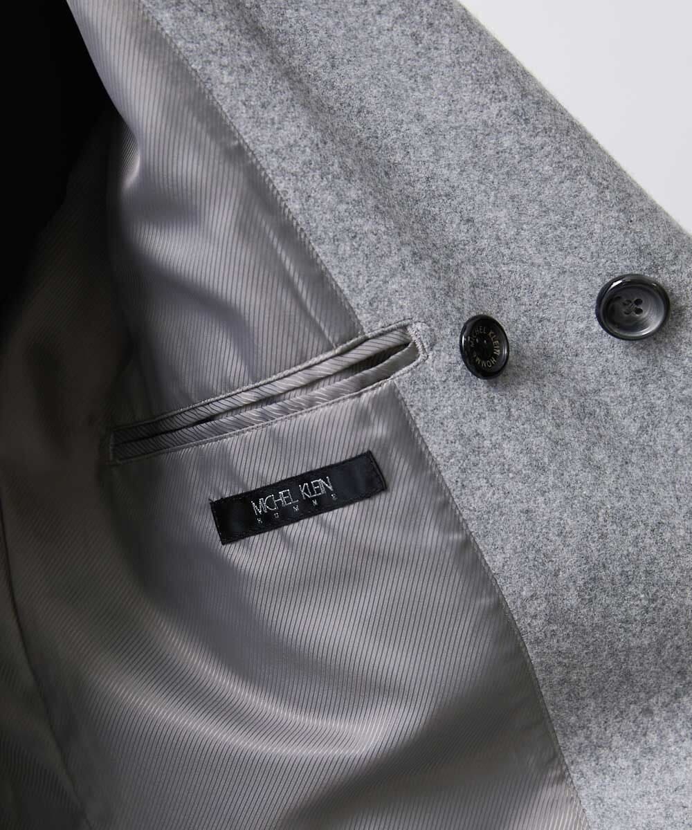 MNUAV12790 MICHEL KLEIN HOMME(ミッシェルクラン オム) ウールダブルブレストマキシコート グレー