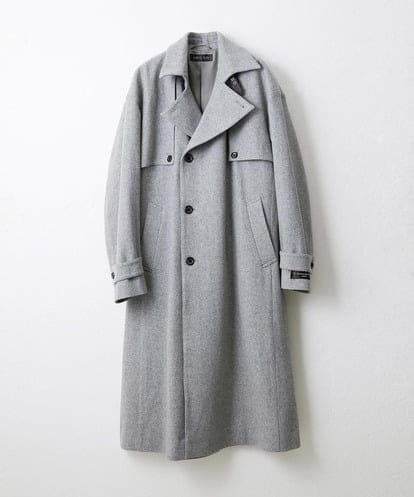 MNUAV12790 MICHEL KLEIN HOMME ウールダブルブレストマキシコート