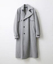 MNUAV12790 MICHEL KLEIN HOMME(ミッシェルクラン オム) ウールダブルブレストマキシコート グレー