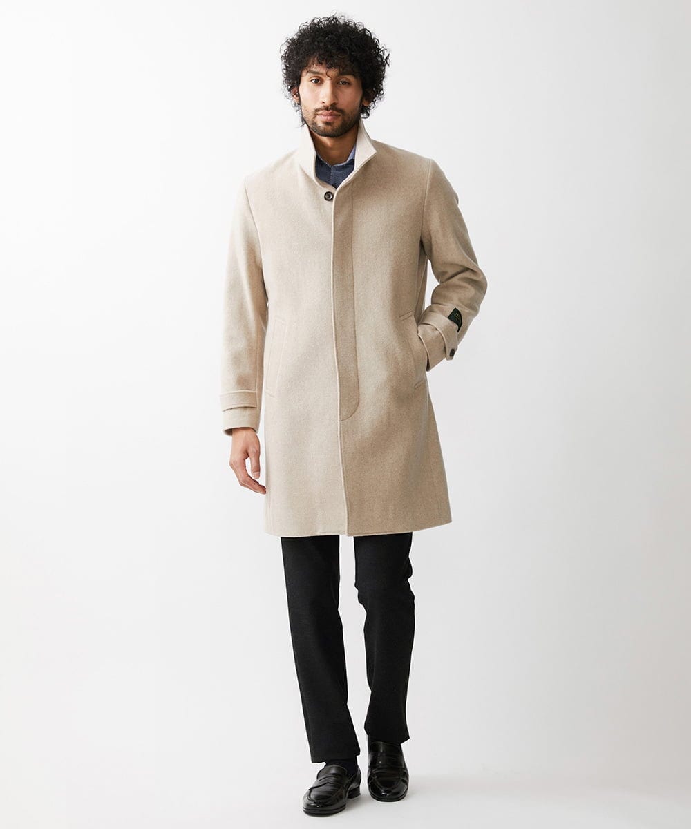 MNUAV34690 MICHEL KLEIN HOMME(ミッシェルクラン オム) ウールロングコート オフホワイト(81)