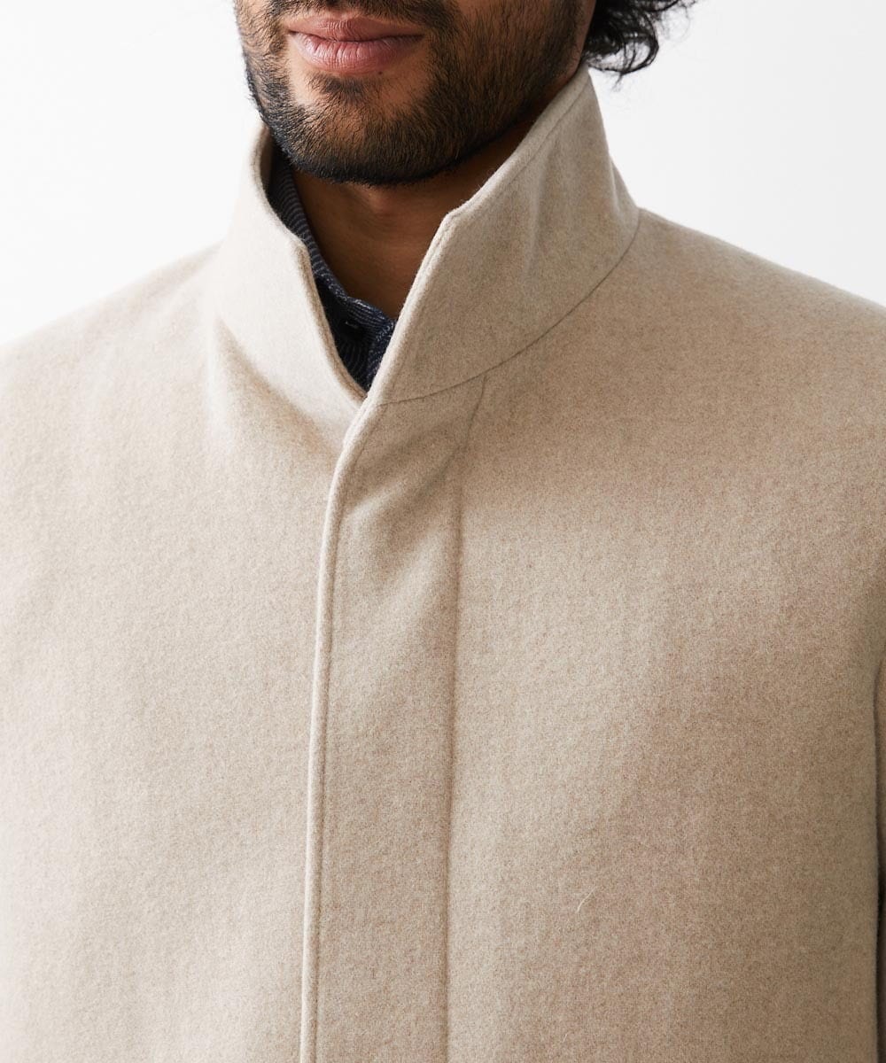 MNUAV34690 MICHEL KLEIN HOMME(ミッシェルクラン オム) ウールロングコート オフホワイト(81)