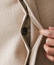 MNUAV34690 MICHEL KLEIN HOMME(ミッシェルクラン オム) ウールロングコート オフホワイト(81)