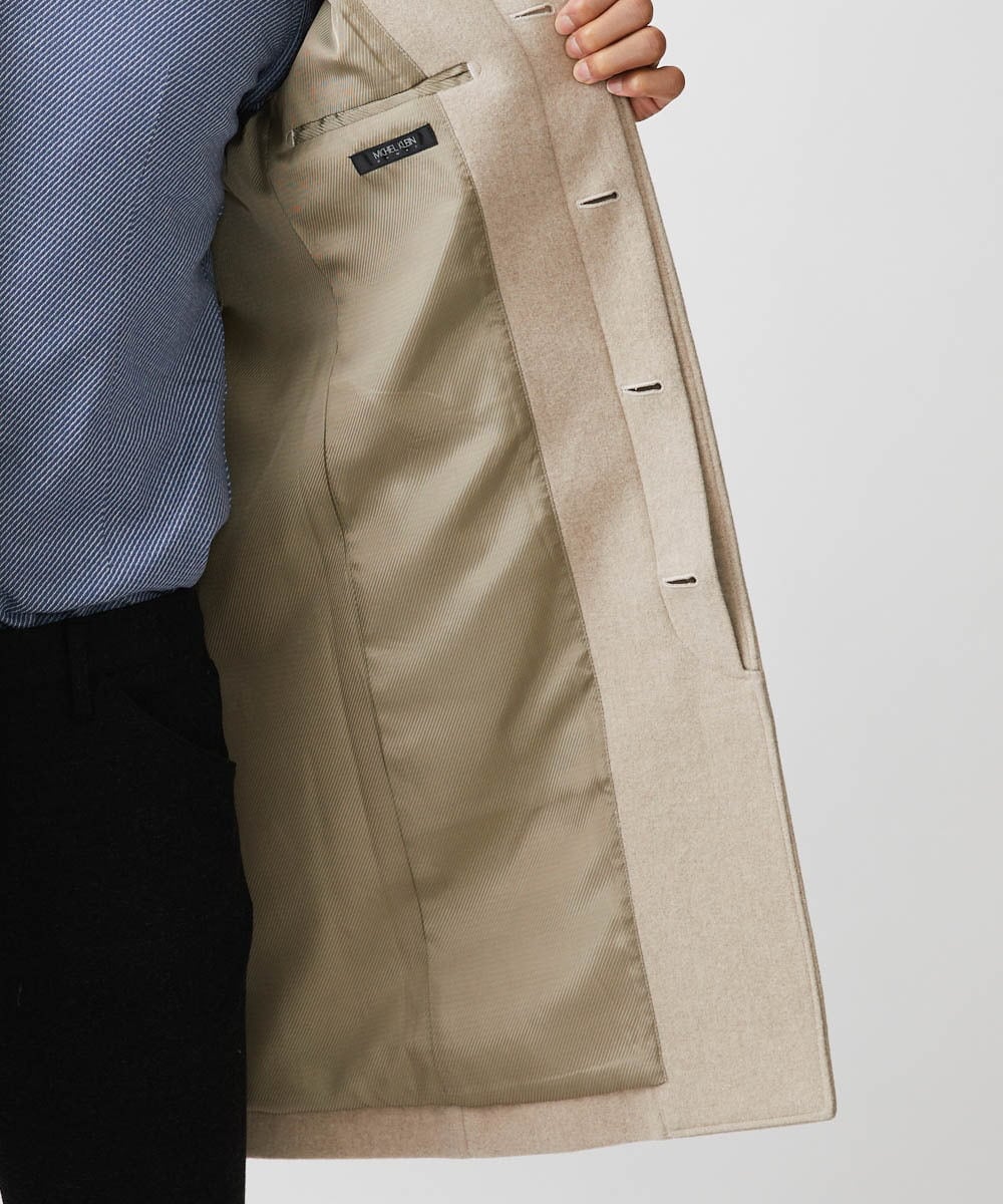 MNUAV34690 MICHEL KLEIN HOMME(ミッシェルクラン オム) ウールロングコート オフホワイト(81)