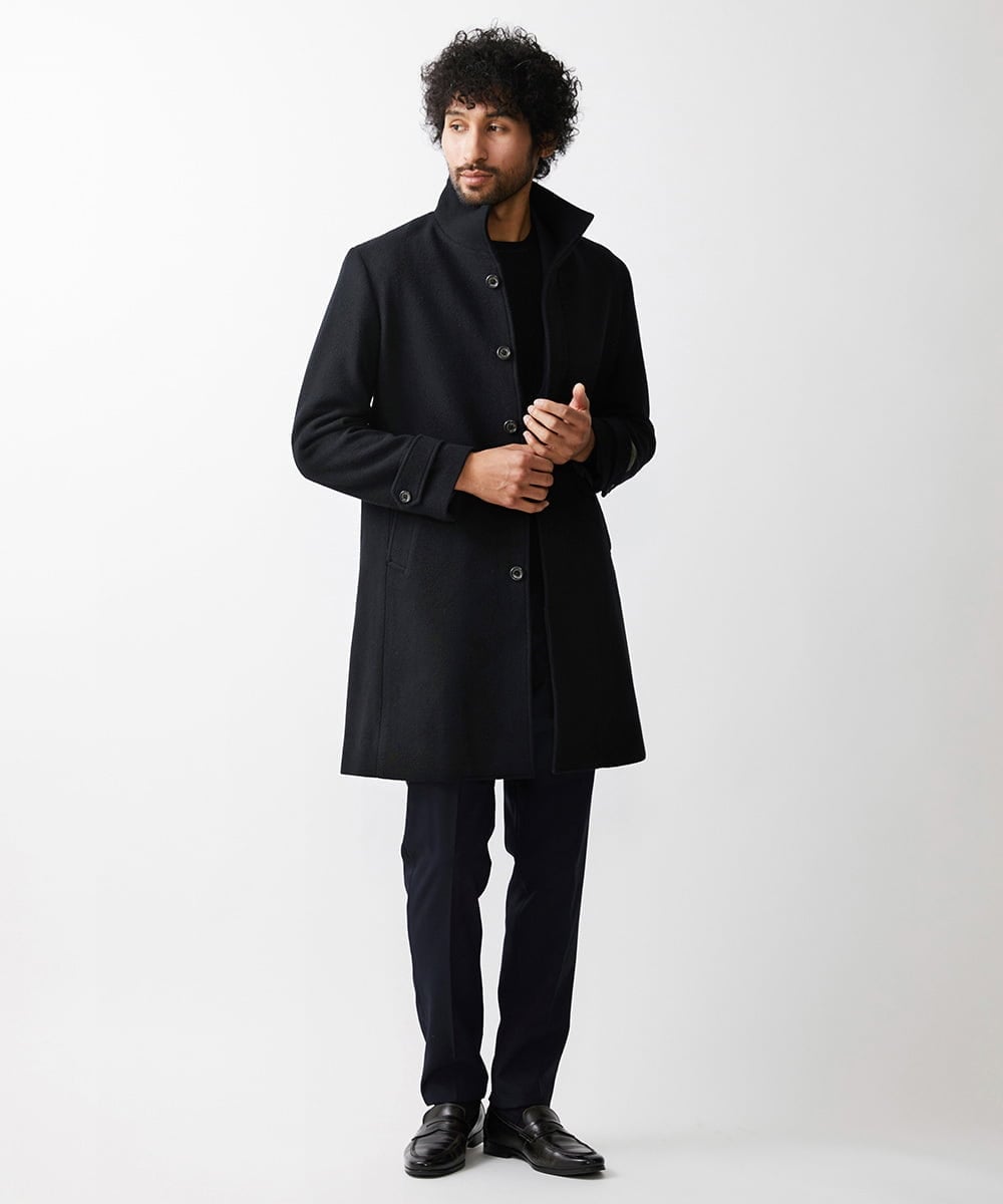 MNUAV34690 MICHEL KLEIN HOMME(ミッシェルクラン オム) ウールロングコート ブラック(94)