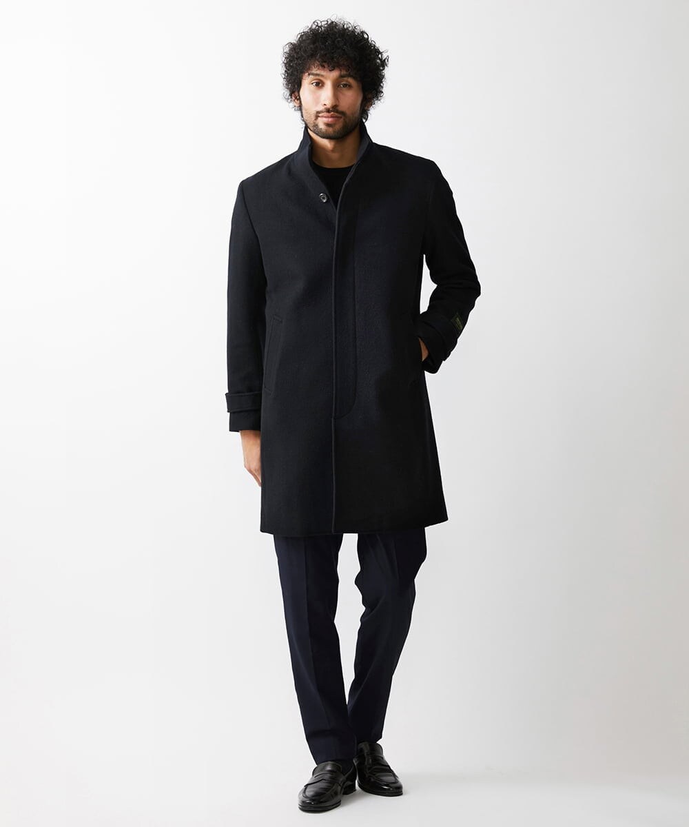 MNUAV34690 MICHEL KLEIN HOMME(ミッシェルクラン オム) ウールロングコート ブラック(94)