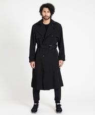MNUAV81650 MICHEL KLEIN HOMME(ミッシェルクラン オム) ダブルブレストマキシコート ブラック(94)