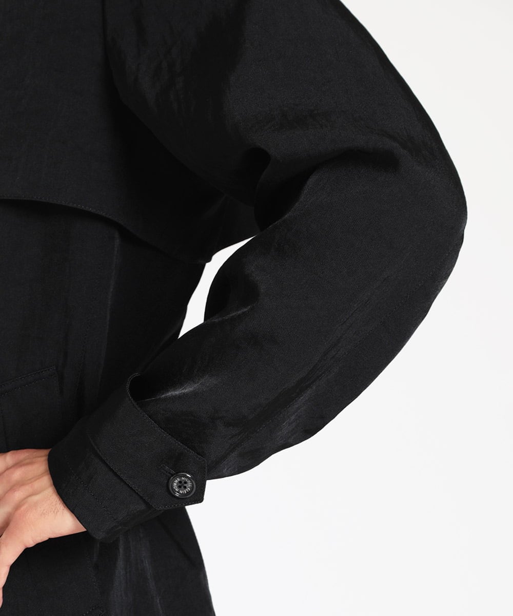 MNUAV81650 MICHEL KLEIN HOMME(ミッシェルクラン オム) ダブルブレストマキシコート ブラック(94)