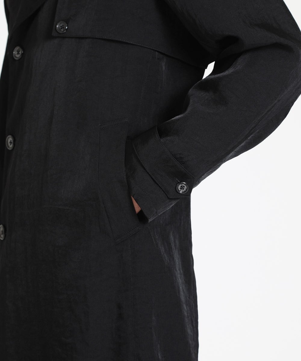 MNUAV81650 MICHEL KLEIN HOMME(ミッシェルクラン オム) ダブルブレストマキシコート ブラック(94)