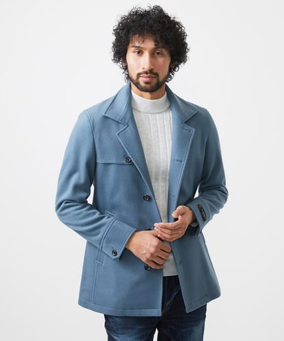 MNUCC11590 MICHEL KLEIN HOMME スタンドカラーウールコート