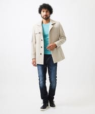MNUCC11590 MICHEL KLEIN HOMME(ミッシェルクラン オム) スタンドカラーウールコート ベージュ