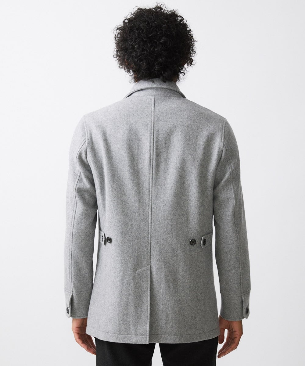MNUCC11590 MICHEL KLEIN HOMME(ミッシェルクラン オム) スタンドカラーウールコート グレー