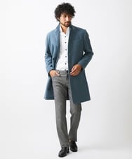 MNUCC12690 MICHEL KLEIN HOMME(ミッシェルクラン オム) コンバーチブルウールチェスターコート ライトブルー