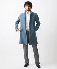 MNUCC12690 MICHEL KLEIN HOMME(ミッシェルクラン オム) コンバーチブルウールチェスターコート ライトブルー