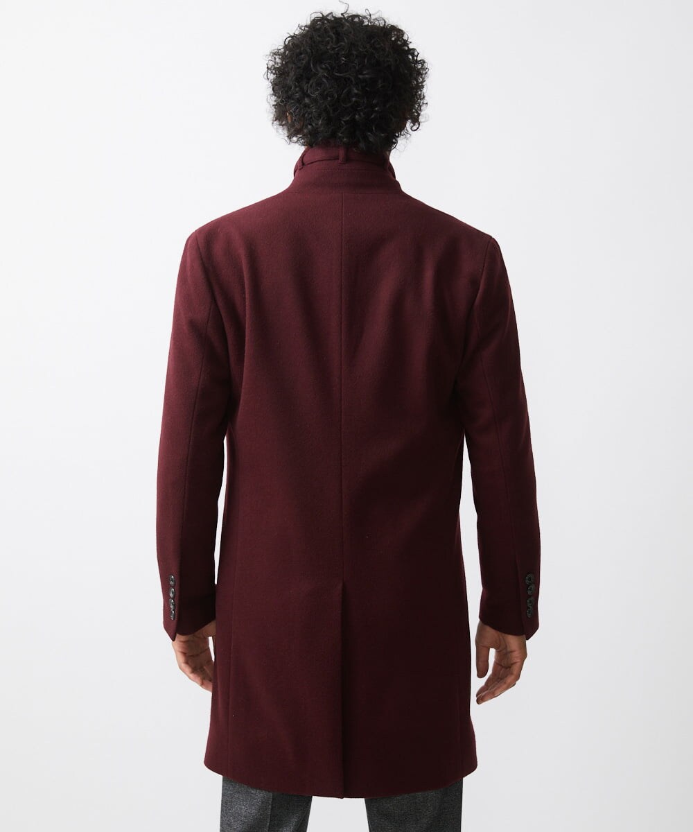 MNUCC12690 MICHEL KLEIN HOMME(ミッシェルクラン オム) コンバーチブルウールチェスターコート パープル