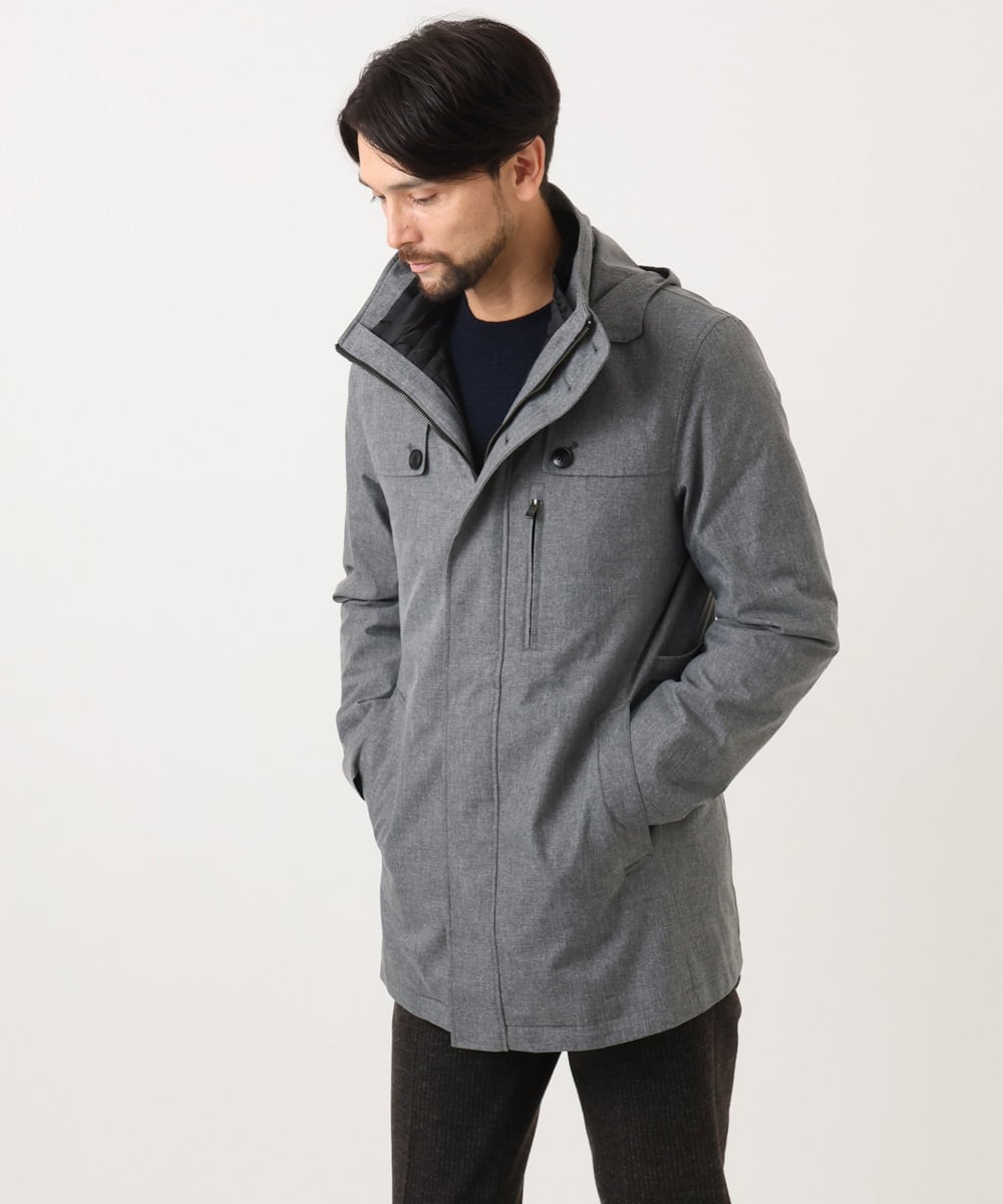 MNUCD20600 MICHEL KLEIN HOMME(ミッシェルクラン オム) 3WAYライナー付きコート グレー