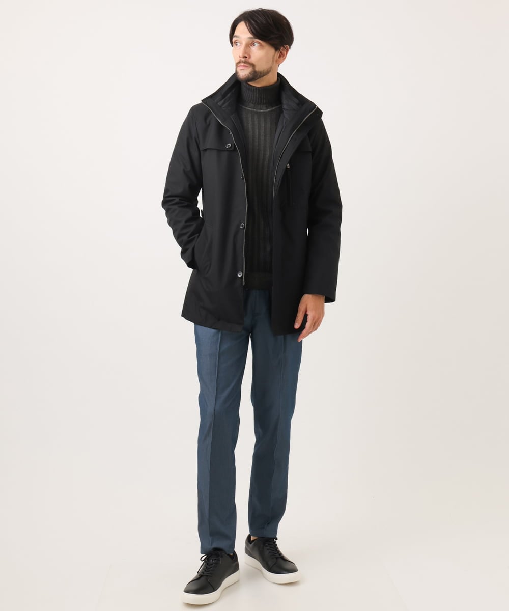 MNUCD20600 MICHEL KLEIN HOMME(ミッシェルクラン オム) 3WAYライナー付きコート ブラック