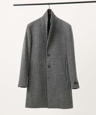 MNUCD43630 MICHEL KLEIN HOMME(ミッシェルクラン オム) ウールヘリンボンチェスターコート グレー