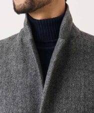 MNUCD43630 MICHEL KLEIN HOMME(ミッシェルクラン オム) ウールヘリンボンチェスターコート グレー