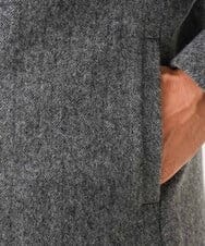 MNUCD43630 MICHEL KLEIN HOMME(ミッシェルクラン オム) ウールヘリンボンチェスターコート グレー