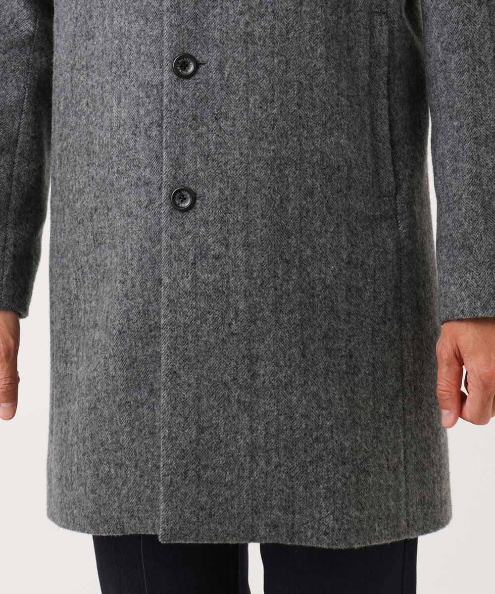 MNUCD43630 MICHEL KLEIN HOMME(ミッシェルクラン オム) ウールヘリンボンチェスターコート グレー