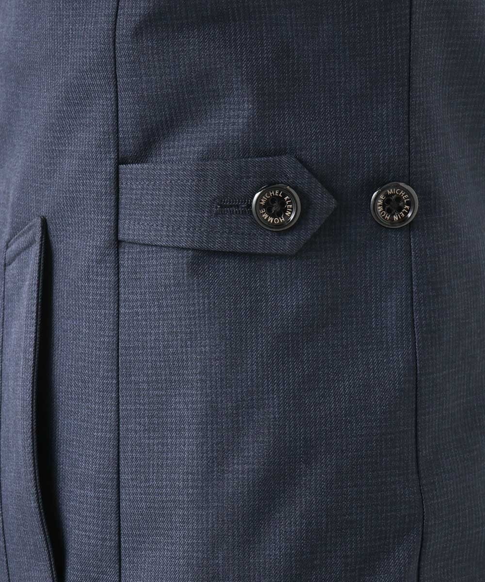 MNUCF01650 MICHEL KLEIN HOMME(ミッシェルクラン オム) 3WAYスタンドカラーロングコート ネイビー