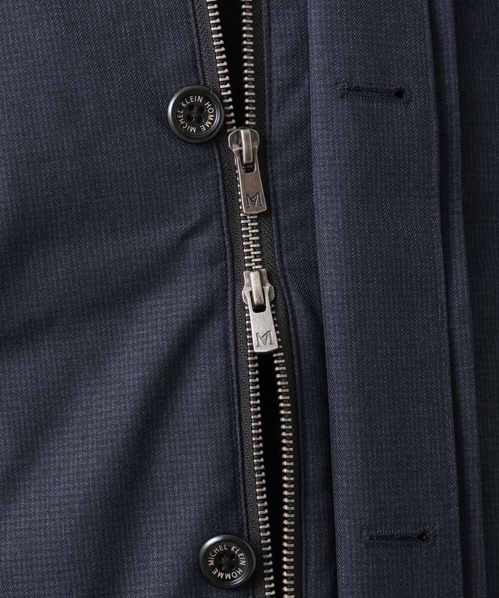 MNUCF01650 MICHEL KLEIN HOMME(ミッシェルクラン オム) 3WAYスタンドカラーロングコート ネイビー