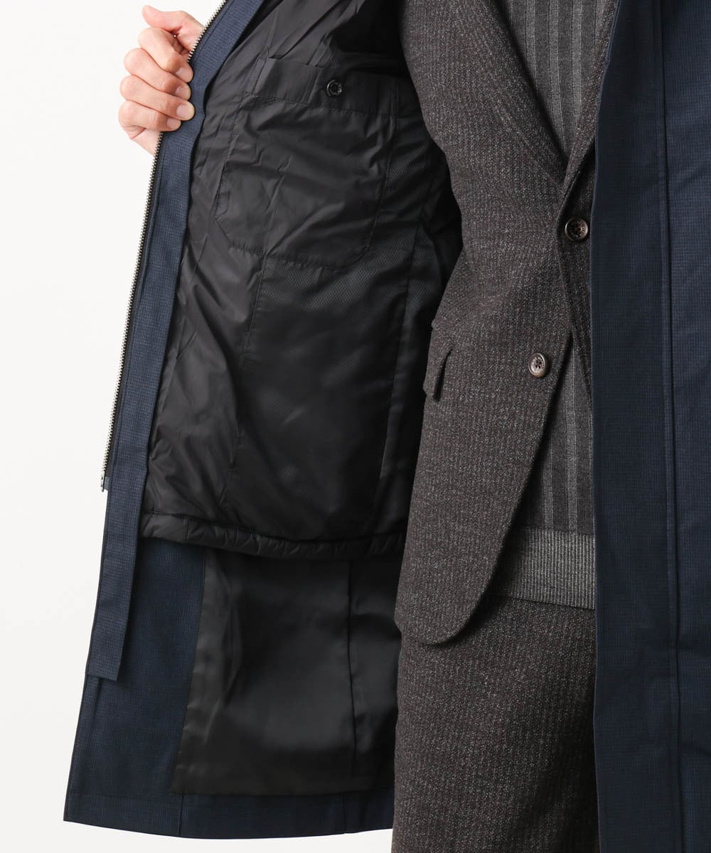 MNUCF01650 MICHEL KLEIN HOMME(ミッシェルクラン オム) 3WAYスタンドカラーロングコート ネイビー