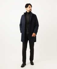 MNUCF01650 MICHEL KLEIN HOMME(ミッシェルクラン オム) 3WAYスタンドカラーロングコート ネイビー