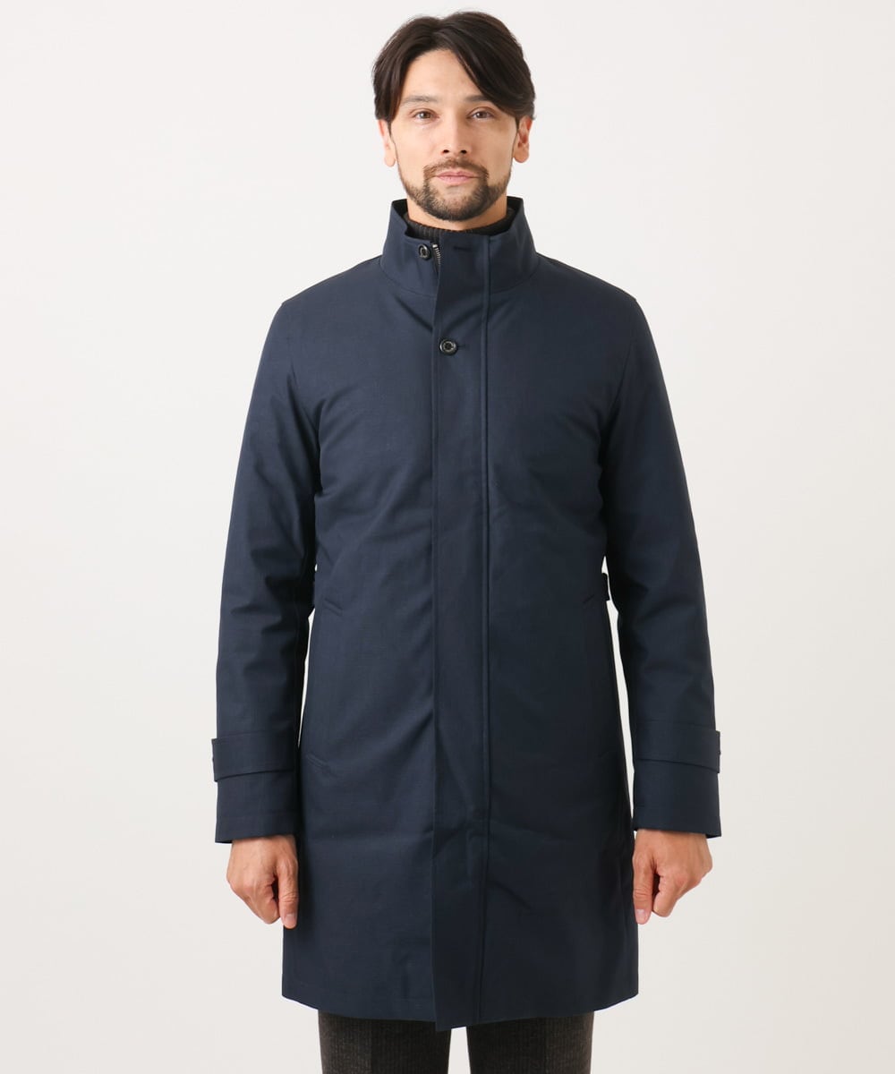 MNUCF01650 MICHEL KLEIN HOMME(ミッシェルクラン オム) 3WAYスタンドカラーロングコート ネイビー