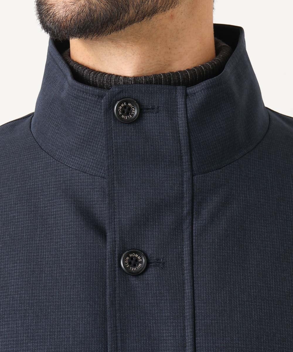 MNUCF01650 MICHEL KLEIN HOMME(ミッシェルクラン オム) 3WAYスタンドカラーロングコート ネイビー